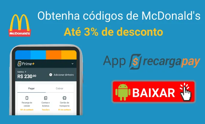 Obtenha gift cards de McDonalds